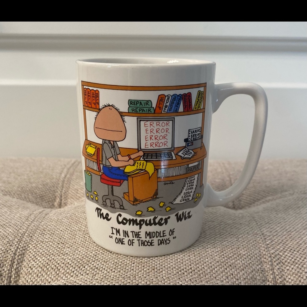 Vintage The Computer Wiz Coffee Mug Cowboy Church Co.